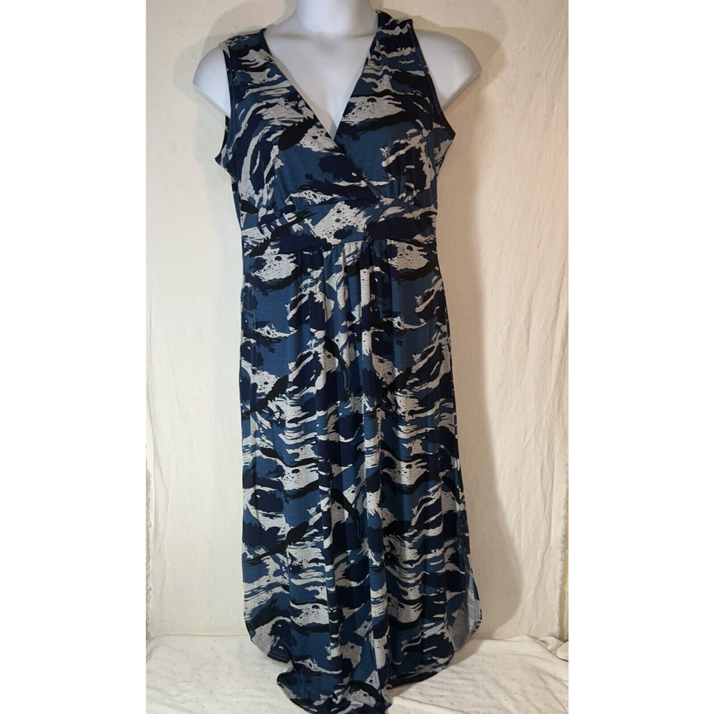 WOOSEA Women Sleeveless Deep V Neck Loose Long Maxi Dress XXL Flowers
